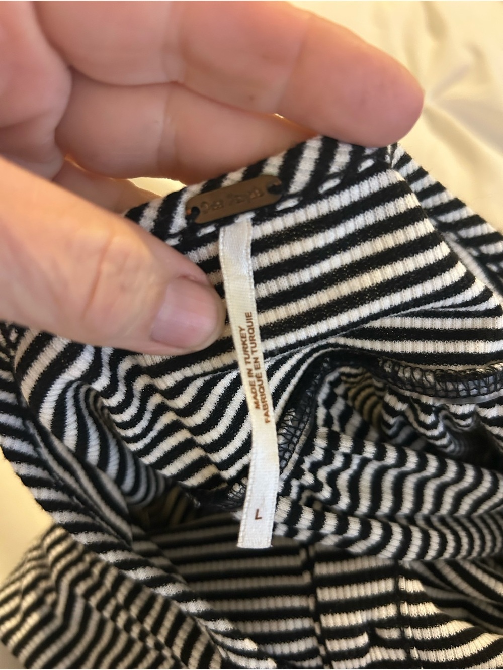 Free People Black & White Striped Backless Halter Maxi Dress NWOT - Picture 5 of 5
